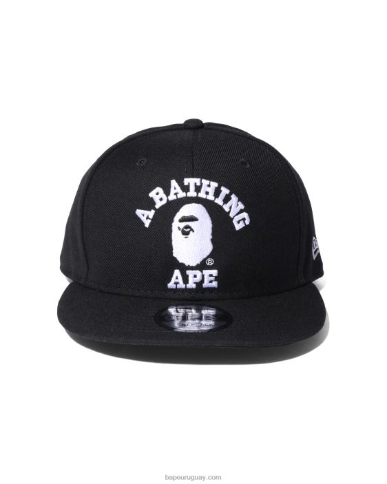 gorra universitaria con cierre a presión new era hombres negro 26D80575 A Bathing Ape