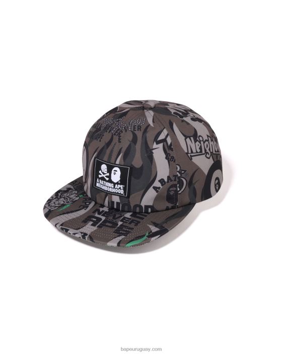 gorra x nbhd hombres caqui oscuro 26D80506 A Bathing Ape