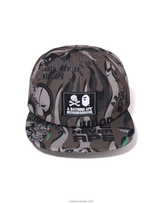 gorra x nbhd hombres caqui oscuro 26D80506 A Bathing Ape