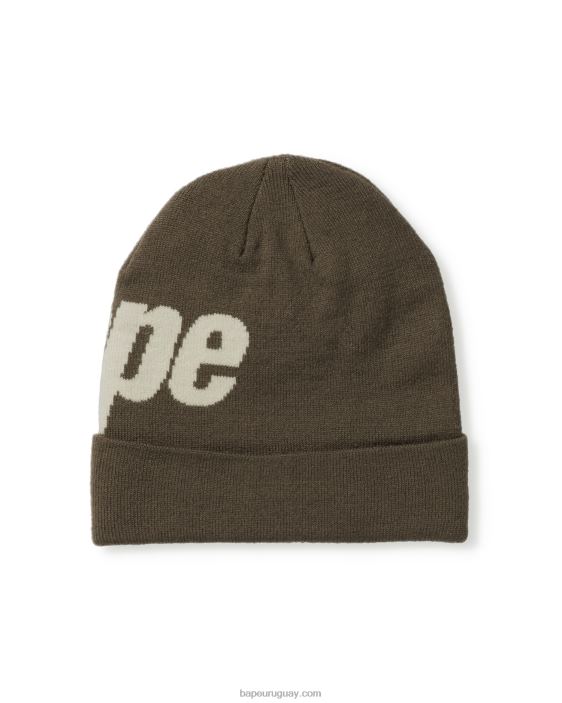 gorro de lana hombres caqui oscuro 26D80629 A Bathing Ape