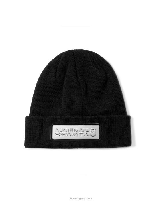 gorro tejido x hajime sorayama hombres negro 26D80608 A Bathing Ape