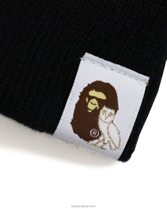 gorro tejido x ovo hombres negro 26D80652 A Bathing Ape