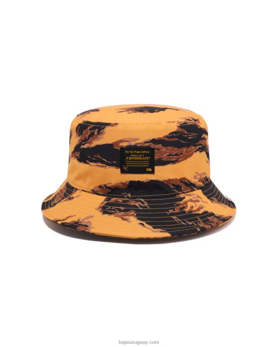 sombrero de pescador con estampado de tigre hombres naranja 26D80500 A Bathing Ape