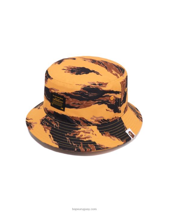 sombrero de pescador con estampado de tigre hombres naranja 26D80500 A Bathing Ape