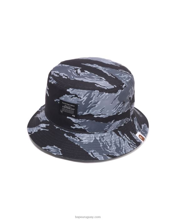 sombrero de pescador con estampado de tigre hombres negro 26D80499 A Bathing Ape