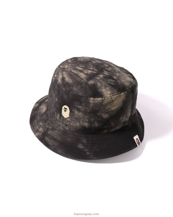 sombrero de pescador de un punto con efecto tie dye hombres negro 26D80569 A Bathing Ape