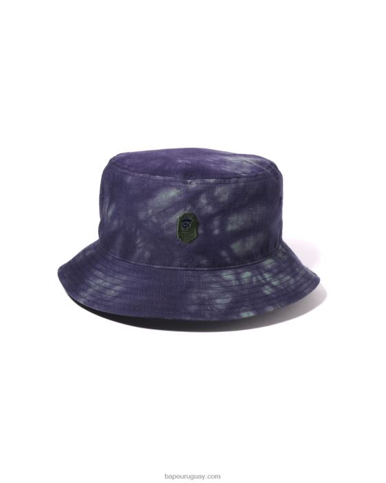 sombrero de pescador de un punto con efecto tie dye hombres púrpura 26D80570 A Bathing Ape