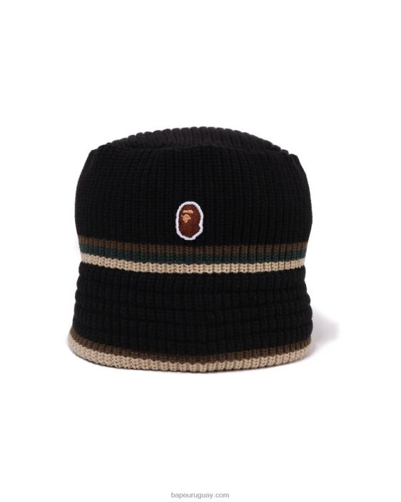 sombrero triturador de cabeza de un punto hombres negro 26D80417 A Bathing Ape
