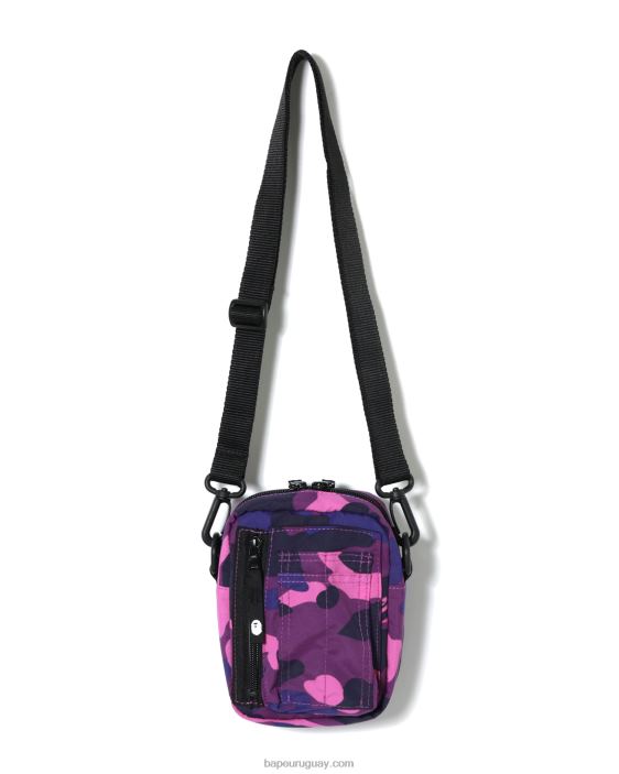 bolsa de hombro militar de camuflaje de color hombres púrpura 26D80770 A Bathing Ape