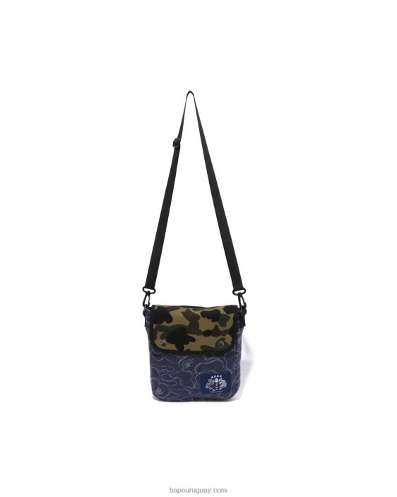 bolso de hombro abc camuflado hombres Azul marino 26D80421 A Bathing Ape