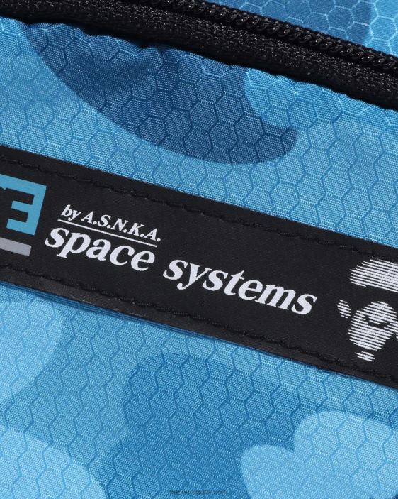 bolso de hombro mini con diseño de panal de abeja hombres azul claro 26D80409 A Bathing Ape