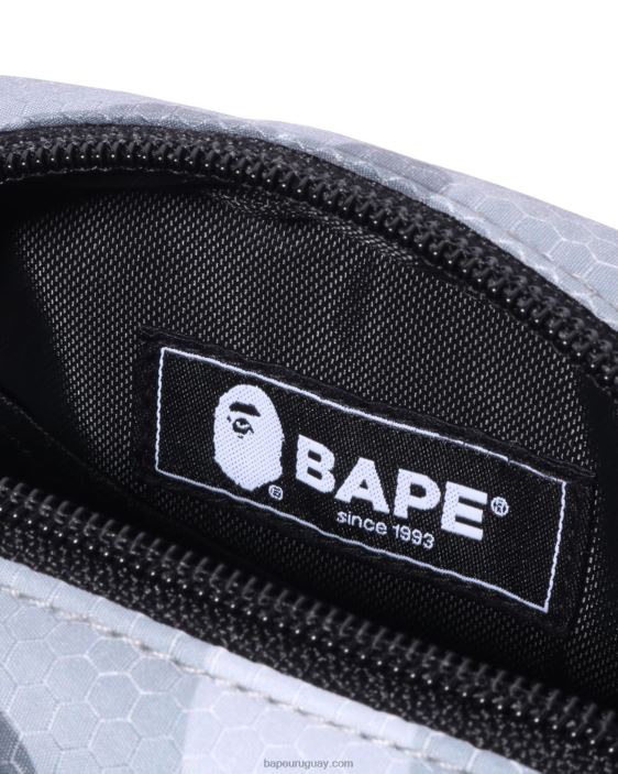 bolso de hombro mini con diseño de panal de abeja hombres gris 26D80410 A Bathing Ape