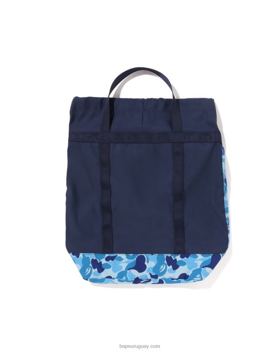 tote abc de malla de camuflaje hombres azul claro 26D80395 A Bathing Ape
