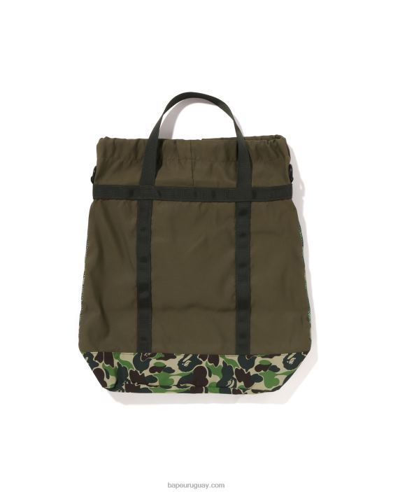 tote abc de malla de camuflaje hombres ejercito verde 26D80396 A Bathing Ape