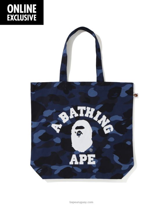 totebag universitario de camuflaje de color hombres Azul marino 26D80765 A Bathing Ape