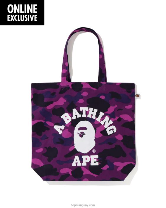totebag universitario de camuflaje de color hombres púrpura 26D80766 A Bathing Ape