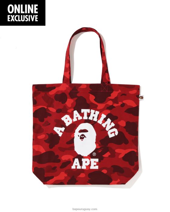 totebag universitario de camuflaje de color hombres rojo brillante 26D80767 A Bathing Ape