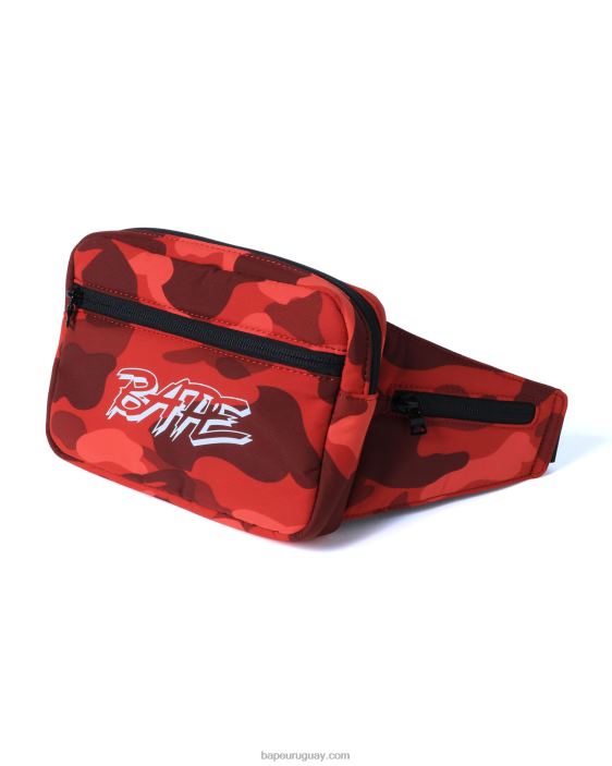 riñonera color camo hombres rojo brillante 26D80762 A Bathing Ape