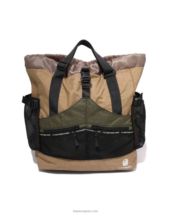 multibolso con diseño colour block hombres beige 26D80457 A Bathing Ape