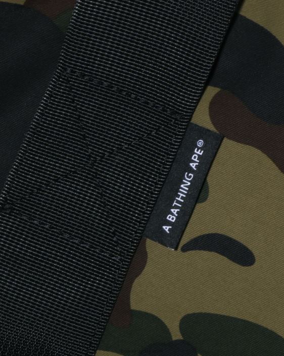 1er bolso de lona de camuflaje hombres ejercito verde 26D80464 A Bathing Ape