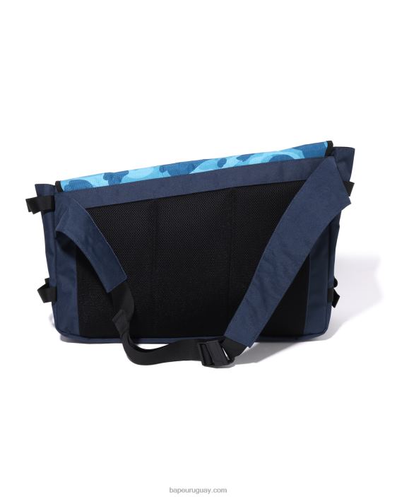 bolso messenger con diseño de panal de abeja hombres azul claro 26D80390 A Bathing Ape