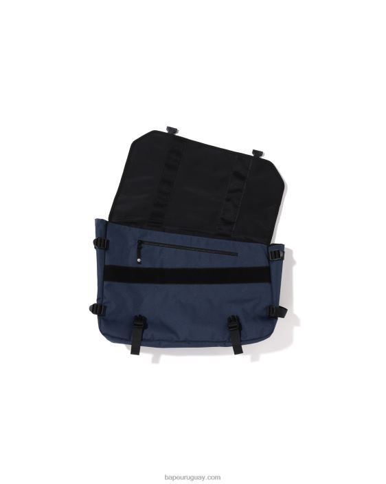 bolso messenger con diseño de panal de abeja hombres azul claro 26D80390 A Bathing Ape