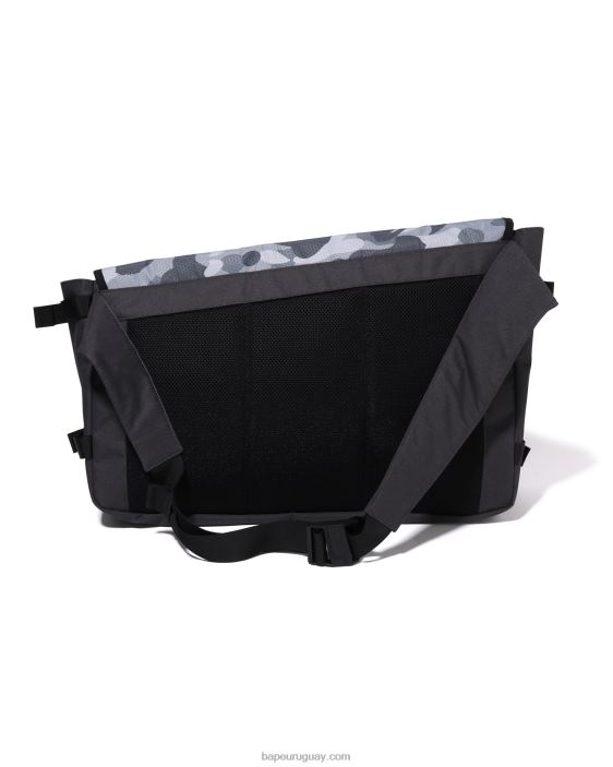 bolso messenger con diseño de panal de abeja hombres gris 26D80391 A Bathing Ape