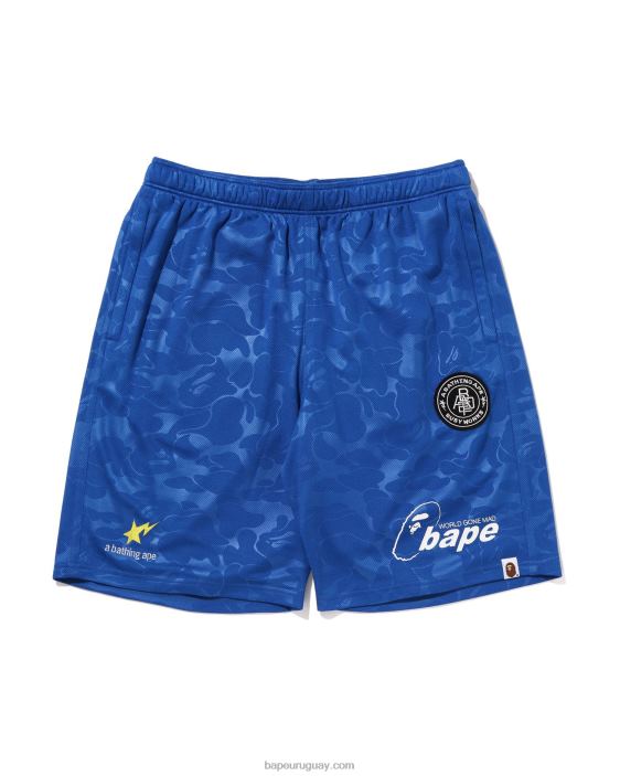 pantalones cortos de fútbol hombres azul 26D80356 A Bathing Ape