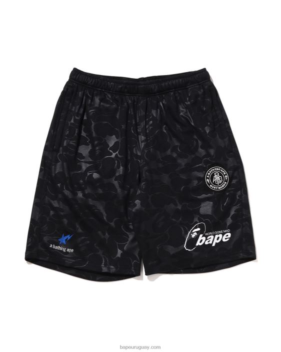 pantalones cortos de fútbol hombres negro 26D80355 A Bathing Ape
