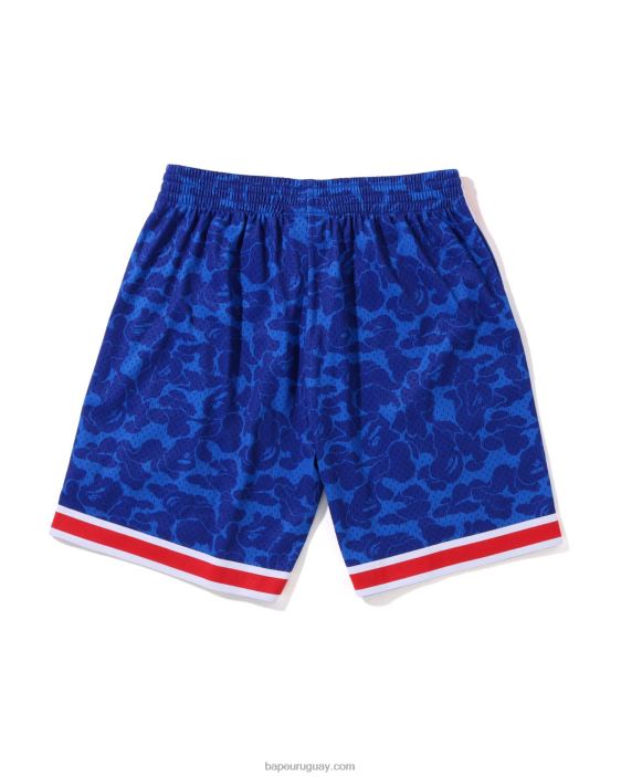 pantalones cortos de jersey x m&n brooklyn nets hombres azul 26D80373 A Bathing Ape