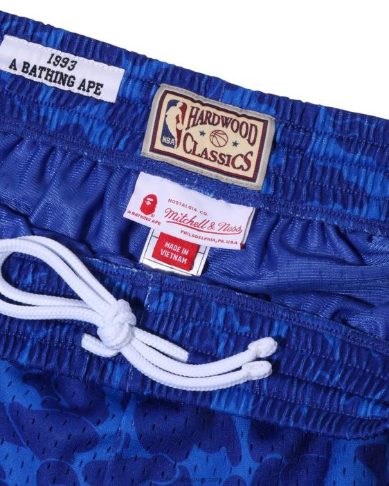 pantalones cortos de jersey x m&n brooklyn nets hombres azul 26D80373 A Bathing Ape