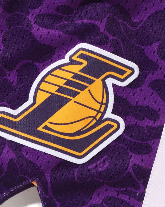 pantalones cortos de jersey x m&n los angeles lakers hombres amarillo 26D80362 A Bathing Ape