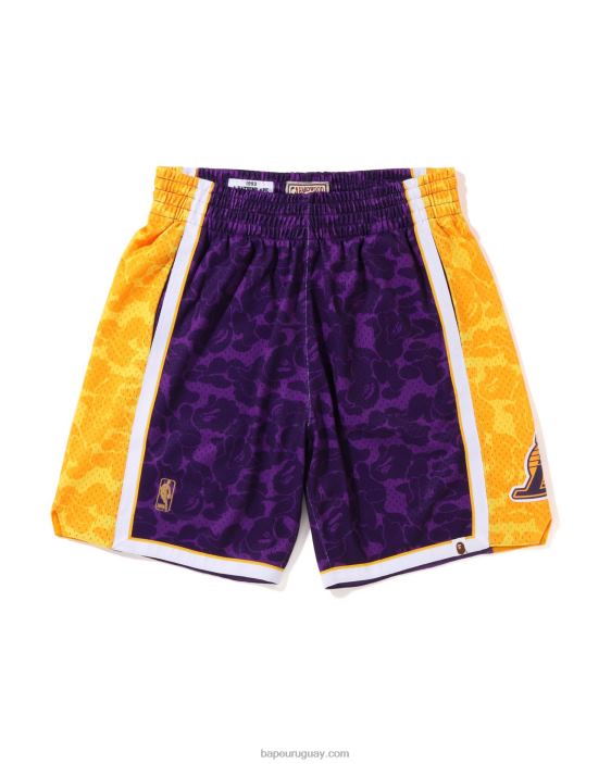 pantalones cortos de jersey x m&n los angeles lakers hombres púrpura 26D80361 A Bathing Ape