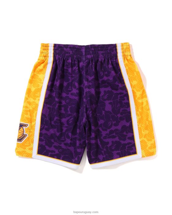 pantalones cortos de jersey x m&n los angeles lakers hombres púrpura 26D80361 A Bathing Ape