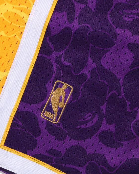 pantalones cortos de jersey x m&n los angeles lakers hombres púrpura 26D80361 A Bathing Ape