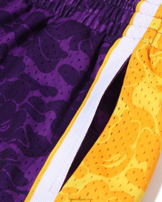 pantalones cortos de jersey x m&n los angeles lakers hombres púrpura 26D80361 A Bathing Ape