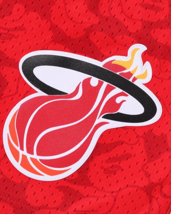 pantalones cortos de jersey x m&n miami heat hombres rojo brillante 26D80370 A Bathing Ape