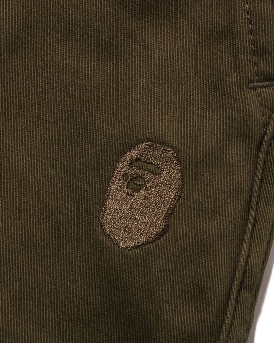 shorts chinos de corte holgado de un punto hombres beige 26D8098 A Bathing Ape