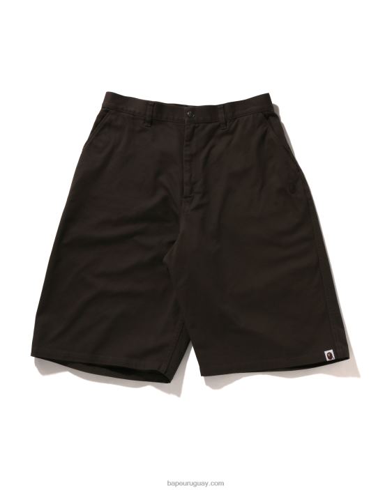 shorts chinos de corte holgado de un punto hombres gris oscuro 26D8099 A Bathing Ape