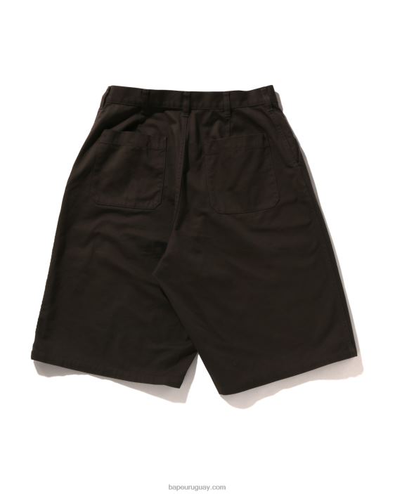 shorts chinos de corte holgado de un punto hombres gris oscuro 26D8099 A Bathing Ape