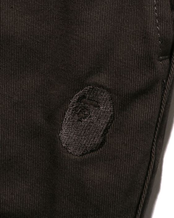shorts chinos de corte holgado de un punto hombres gris oscuro 26D8099 A Bathing Ape