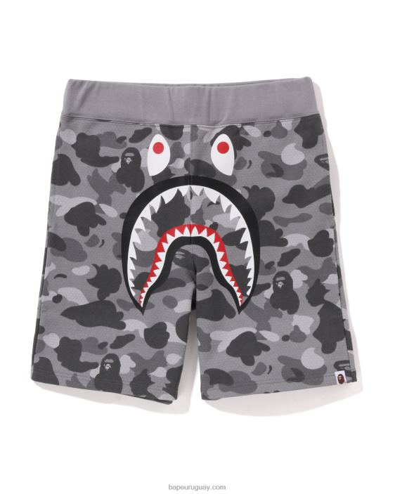 shorts de chándal con estampado de tiburón hombres gris 26D80128 A Bathing Ape