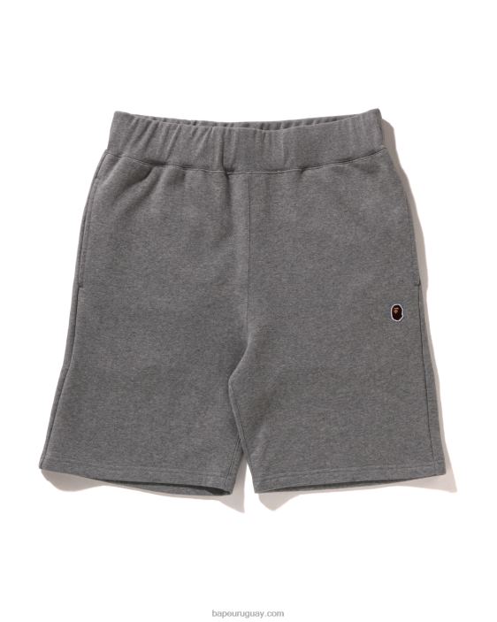shorts deportivos de un punto con cabeza hombres gris 26D80105 A Bathing Ape