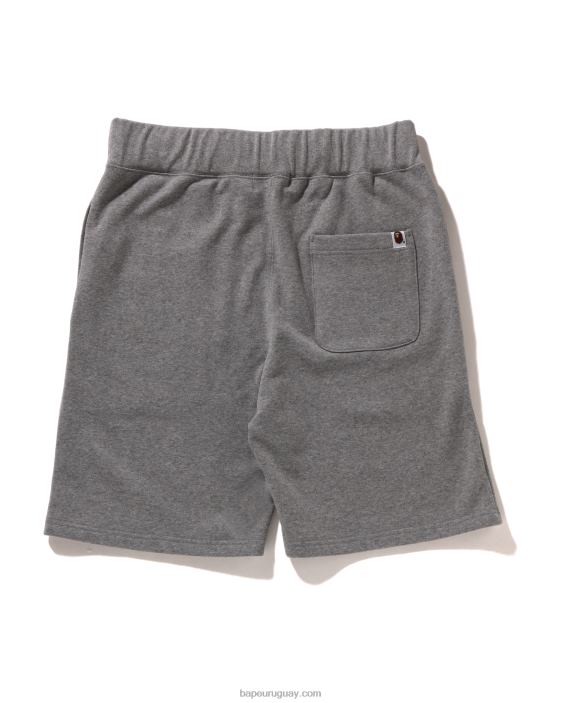 shorts deportivos de un punto con cabeza hombres gris 26D80105 A Bathing Ape
