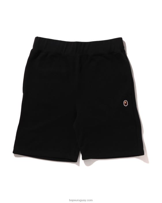 shorts deportivos de un punto con cabeza hombres negro 26D80102 A Bathing Ape