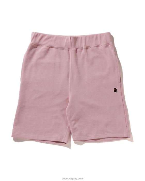 shorts deportivos de un punto con cabeza hombres rosa 26D80106 A Bathing Ape