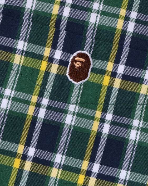 camisa holgada a cuadros mini hombres Esmeralda 26D80230 A Bathing Ape