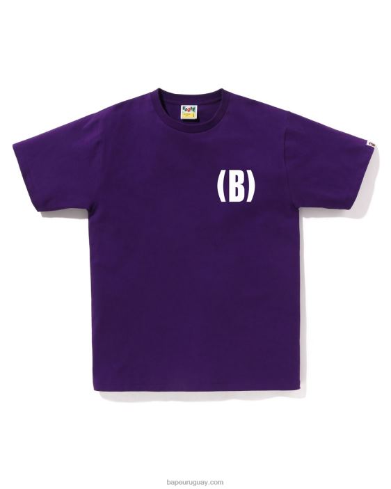 b camiseta de un punto hombres púrpura 26D80132 A Bathing Ape