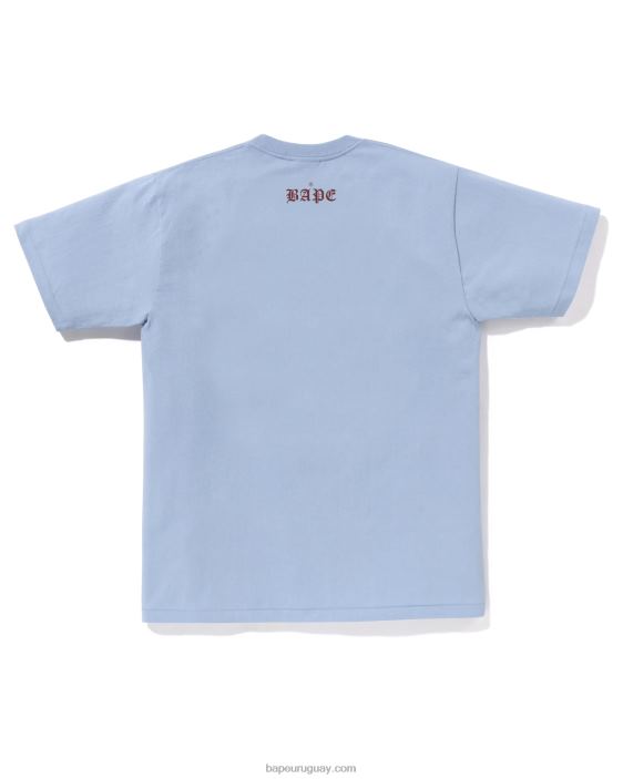 cabeza 1993 camiseta hombres azul claro 26D8052 A Bathing Ape