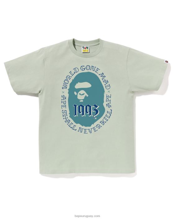 cabeza 1993 camiseta hombres azul claro 26D8053 A Bathing Ape